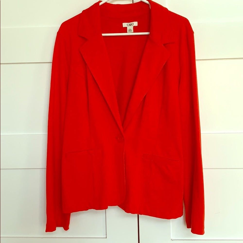 Jersey Knit Red Blazer